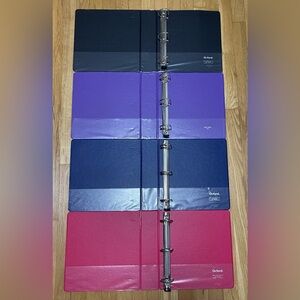 4 Oxford Assorted Color 3-Ring Binders Collection